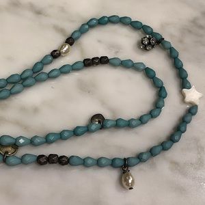 American Eagle Teal Charm Necklace